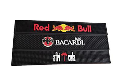China 3D Effect Bar Runner Mats , Personalized Rubber Bar Spill Mats PMS Color Printing for sale