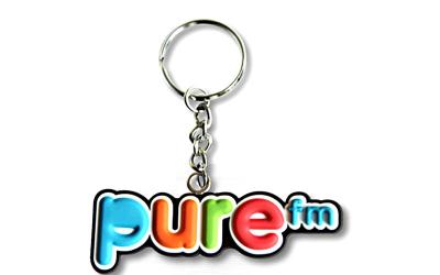 China Injected Logo Soft PVC Keyrings , Custom Made Rubber Keychains Water Resistant for sale