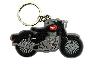 China Motorcycle Pattern Personalized Rubber Keychains , Custom Rubber Keychains Good Touch Feeling for sale