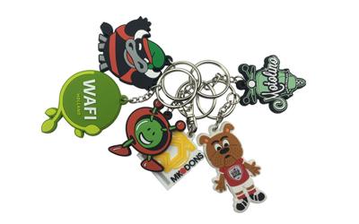 China Animal Cartoon PVC Rubber Keychain Soft Touch Feeling Bag Accessories for sale