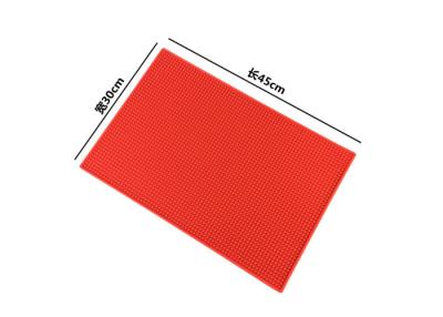 China PMS Red Diy Bar Counter Rubber Mats Excellent Durability Tear Resistance for sale