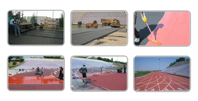 Full Polyurethane Athletic Track Applications