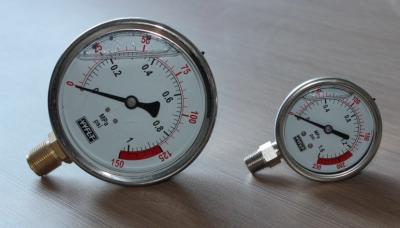 China 50MM 1000 Bar RO System Accessories Liquid Water Filled Pressure Gauge for sale