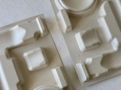 China Smooth Molded Pulp Food Packaging Biodegradable Moulded Cardboard Renewable Fiber for sale