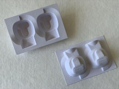 China Thermoformed Biodegradable Pulp Tray Smooth Rigid Recyclable Moulded Pulp Products for sale