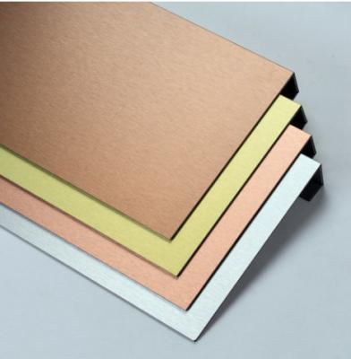 China PE Core 5005 2000mm Copper Brushed Aluminum Composite Panel for sale
