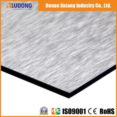 China Silver 3mm 6000mm Nano Brushed Aluminum Composite Panel for sale