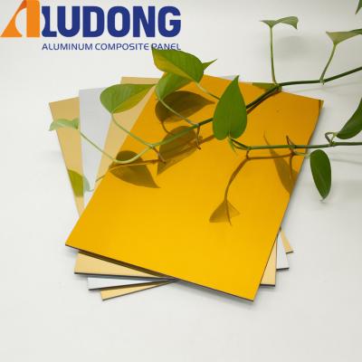 China Mirrior Unbreakable Acm Aluminum Panels For Interior Decoration for sale