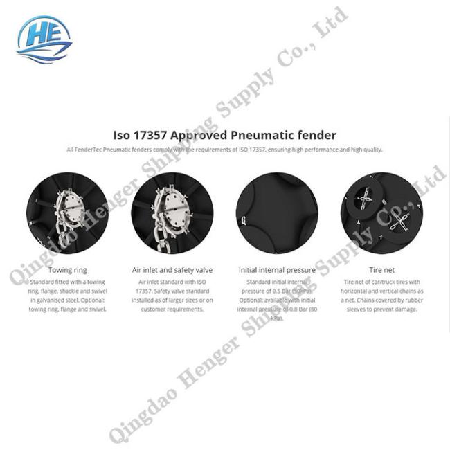 Commercial Boat Fenders Customized Size Natural Rubber Material 2 Year Warranty 4