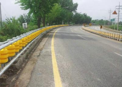 China Rotating Guardrail Rolling Guard Barrier , Elastic Roller Barrier System for sale