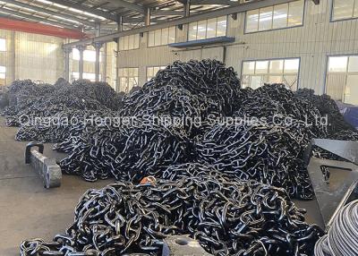 China Black Painted Stud Link Anchor Chain Marine Anchor Chain for sale