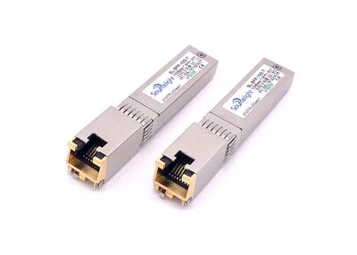China 10gbase-T Copper Sfp+ Optical Transceiver For Gigabit Ethernet Rj45 30m Over Cat7 Cable for sale