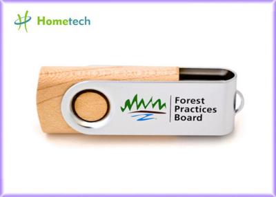 China Storage Logo Printing wooden pen drive , small 16gb usb 2.0 flash drive high speed for sale