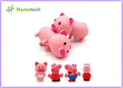 China Happy Big Family Pink Pig Customized Usb Flash Drive , Personalized Usb Key Customized PVC shaped USB flash drive 4gb 8g for sale
