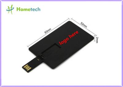 China Palillo de encargo plástico negro 4GB 8GB 16GB 32GB de memoria USB del diseño de negocio de la tarjeta de crédito/del logotipo de la tarjeta en venta