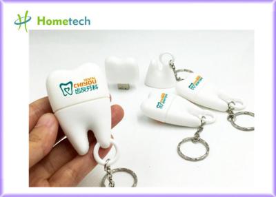 China Movimentação personalizada forma do flash de USB dos dentes do PVC com 1GB~128GB capacidade, cor branca à venda