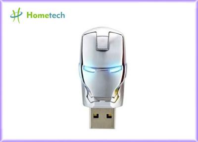 China Palillo plástico sin defectos de la impulsión de la memoria del flash 2,0 del flash 4GB USB del hombre LED del hierro de los vengadores en venta