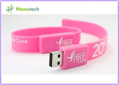 Chine Mémoire instantanée d'USB de silicium de bracelet d'USB d'instantané d'entraînement de bracelets roses de silicium, bâton multi de mémoire de bracelet d'USB 2,0 de couleur à vendre