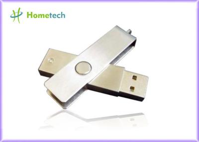 China Sliver USB 2.0 Twist USB Sticks / Memory Drive Pen Drive Stick for sale