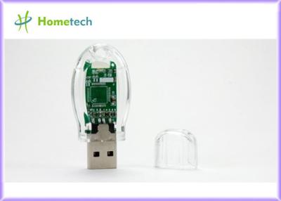 China Transparent Plastic USB Flash Drive / USB Stick 32GB 64GB Big Capacity for sale