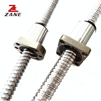 China GG Series Ball Screw Induction Hardening 24mm Power Screw With Flange for sale