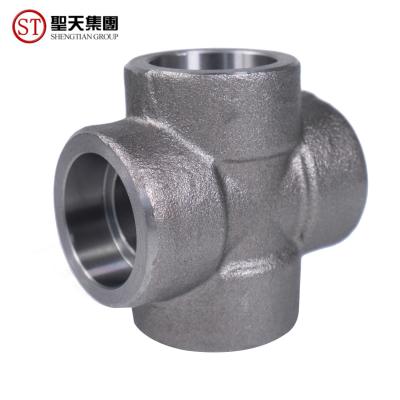 China 3/4 Inch 150lb Equal Cross Coupling Female Npt Stainless Steel Pipe Fitting for sale