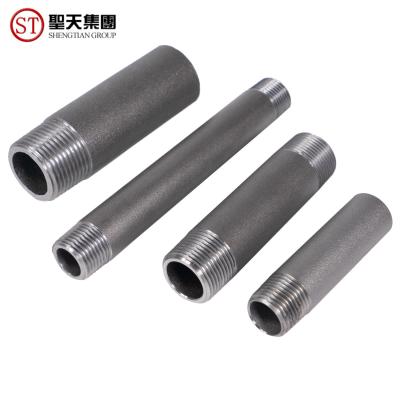 China Npt Male Thread Round 3000lb Close Nipple Stainless Steel Connectors 3 Inch Long for sale