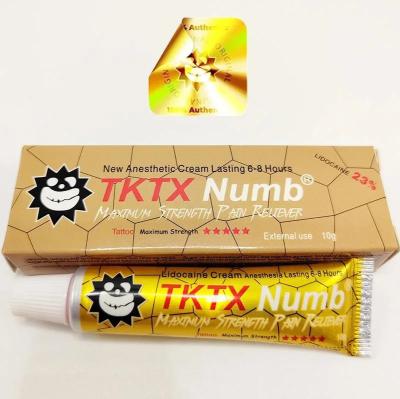 China New Gold Tktx Fast Numbing Cream Anaesthetic Pain Stop Cream for sale