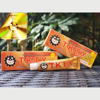 China Gold TKTX Tattoo Pain Killer Numb Product Anaesthetic Numb Cream For Eyeliner Eyebrow Tattoo Pain Relief Pain Stop Cream for sale