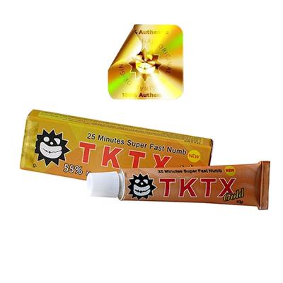 China 10g Gold Tktx 55% Anaesthetic Numbs Pain Killer Cream Pain Stop Cream Pain Relief Cream For Tattoo Factory Supply for sale
