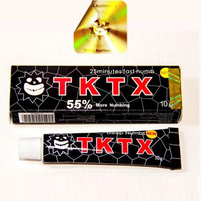 China 10g Black TKTX55% Topical Anaesthetic Numb Pain Killer Cream Pain Relief Cream For Permanent Makeup Factory Supply for sale
