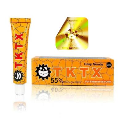 China 10g Orange 55% Tktx Anaesthetic Numbs Pain Killer Cream Pain Stop Cream Pain Relief Cream For Tattoo Factory Supply for sale
