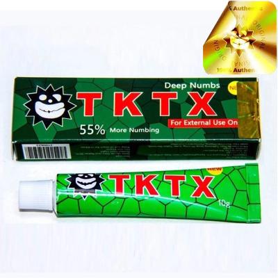 China 10g 55% Green Tktx Anaesthetic Numbs Skin Fast Cream No Pain Cream Pain Relief Cream For Tattoo Makeup Factory Supply for sale