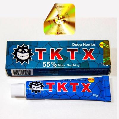 China 10g Blue TKTX55% Anaesthetic Numb Cream No Pain Cream Pain Relief Cream Pain Stop For Tattoo Makeup Factory Supply for sale