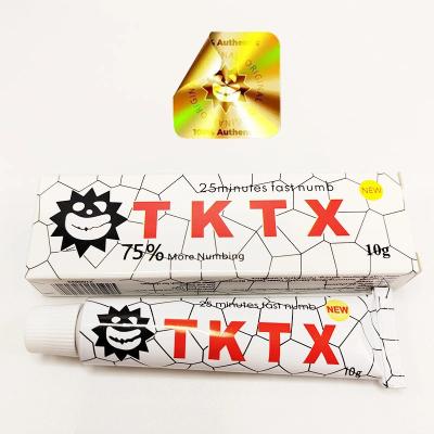 China New White Tktx 75% Anaesthetic Topical Painkiller Cream Numb Pain Stop Cream For Permanent Makeup for sale