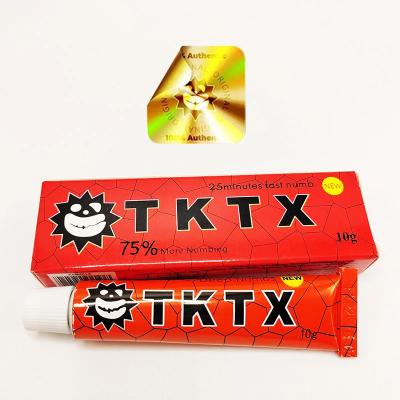 China 10g Red Tktx 75% Topical Anesthesia For Tattoo Permanent Makeup Numb Pain Killer Cream for sale