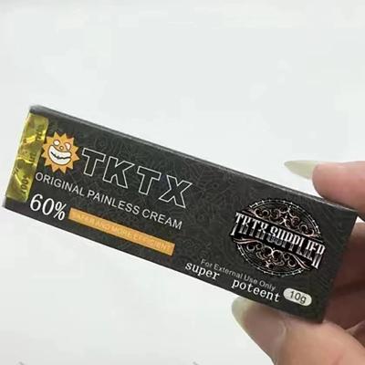 China New Black TKTX 60% Tattoo Numb Skin Fast Cream Painless Anaesthetic Cream For Permanent Makeup for sale