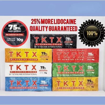 China Tktx 75% Topical Pain Relief Cream Permanent Makeup Painless Anaesthetic Numb Cream for sale