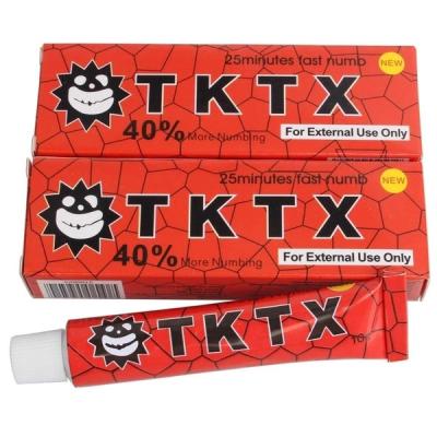 China Red TKTX40% Anaesthetic Numbs Skin Fast Cream No Pain Cream Pain Relief Cream For Tattoo Makeup Factory Supply for sale