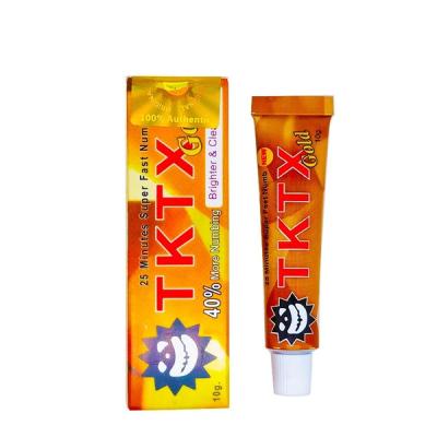 China Gold TKTX40% Tattoo Piercing Numb Cream Anesthetic Skin Fast No Pain Cream for sale