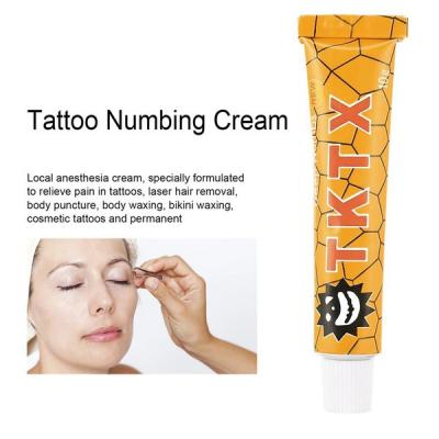 China Yellow TKTX40% Anaesthetic Numb Pain Stop Cream Pain Relief Cream For Micro Needle Factory Supply for sale