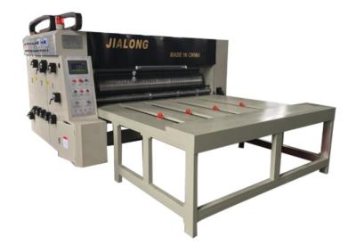 China JLC semi automatic Chain feeding flexo printer slotter rotary die cutter machine for sale