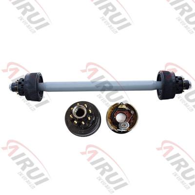 China Heavy Duty Round Tube Trailer Straight Axle 12000 Pound With 12.25 Inch Brakes for sale