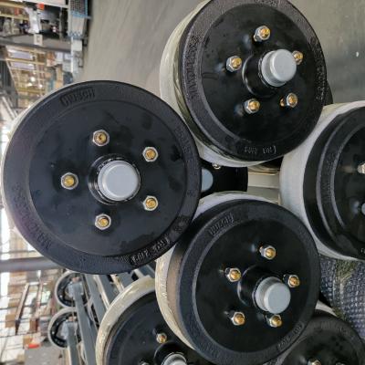 China 50MM Square Tube Trailer Axle Straight Hydraulic Brake Trailer Axles 1200-2000Kg for sale