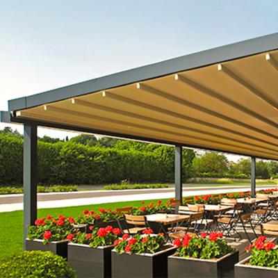 China Waterproof PVC Retractable Patio Awning With Led Lights 3 - 5 Years Warranty for sale