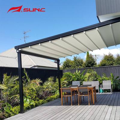 China Motoried Retractable Roof Pergola Awning Garden Building Waterproof Patio for sale