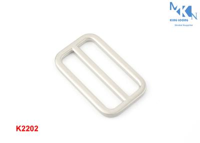 China Flat Surface Metal Strap Adjuster Buckle Brush Nickle Color For Handbag for sale