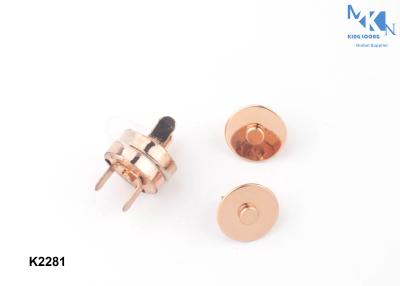 China Rose Gold 14mm Magnetic Snaps , Elegant Design Button Clasp Fasteners For Bag for sale