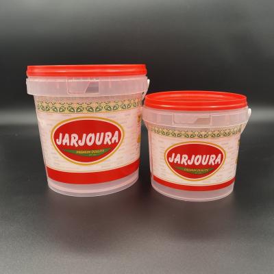 China Biscuits Small Round Food Grade Buckets Plastic Container With Lid à venda