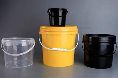 China Durable Circular Plastic Bucket with Screen Printing Technology for sale